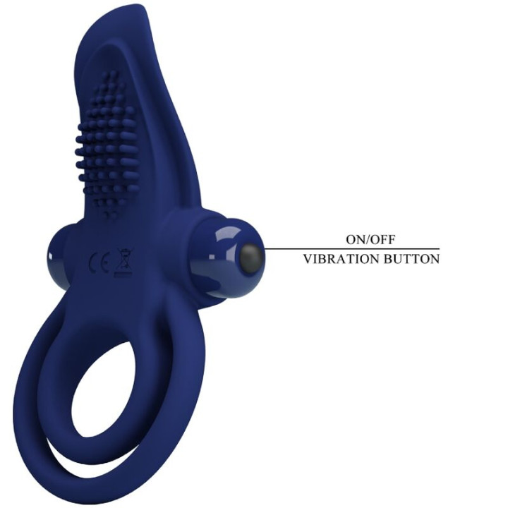 Pretty Love - Bronson Doble Anillo Con Vibración Azul