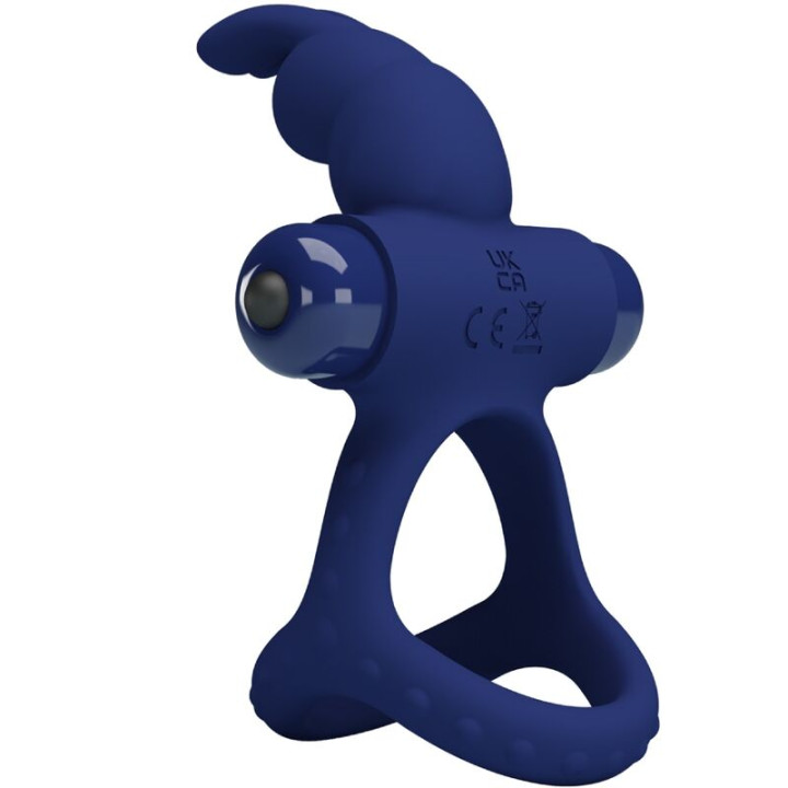 Pretty Love - Luchito Anello Vibrante Doppio Coniglio Blu
