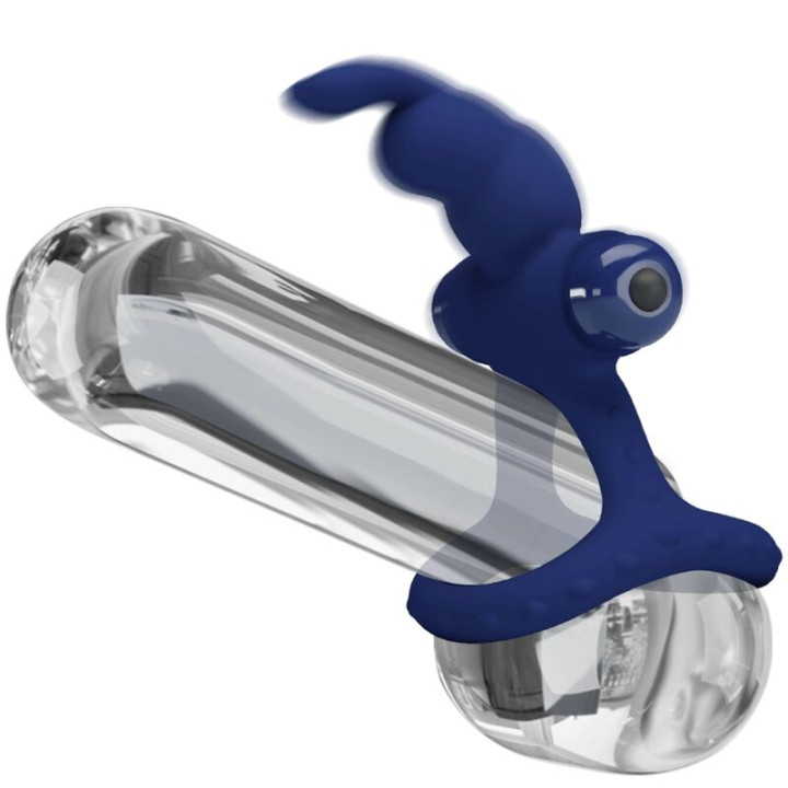 Pretty Love - Luchito Anel Vibrante Duplo Coelho Azul