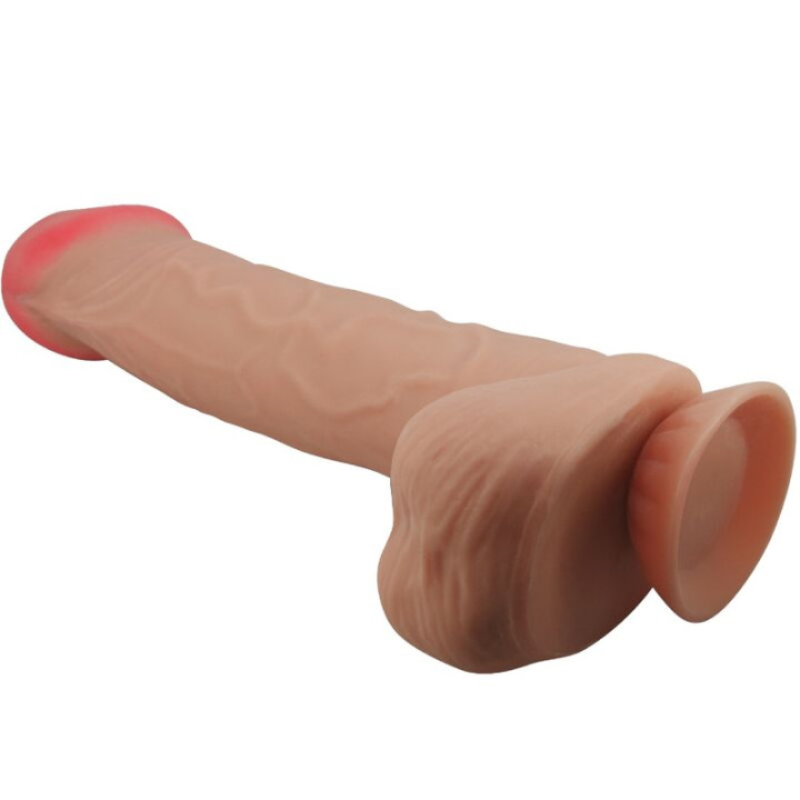 Pretty Love - Sliding Skin Series Realistic Dildo With Sliding Skin Suction Cup Flesh 26 cm