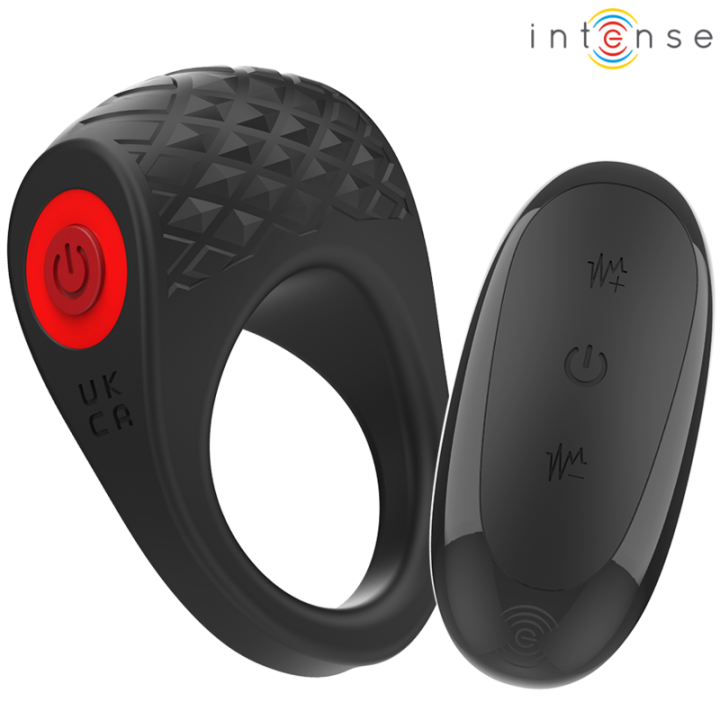Intense - Clover Wibrator Penis Ring 10 Wibracji Czarny