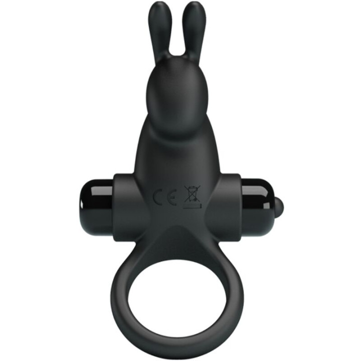 Pretty Love - Anneau Vibrant + Stimulateur de Clitoris Rabbit 10 Vibrations Noir