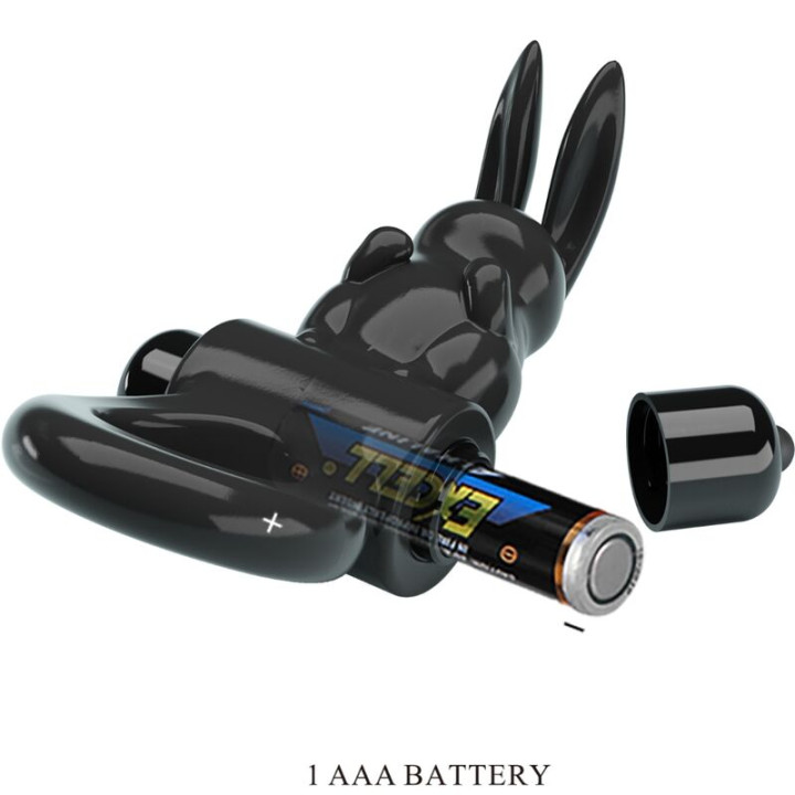 Pretty Love - Exciting Ring Rabbit Vibrator Ring 10 Vibrations Black