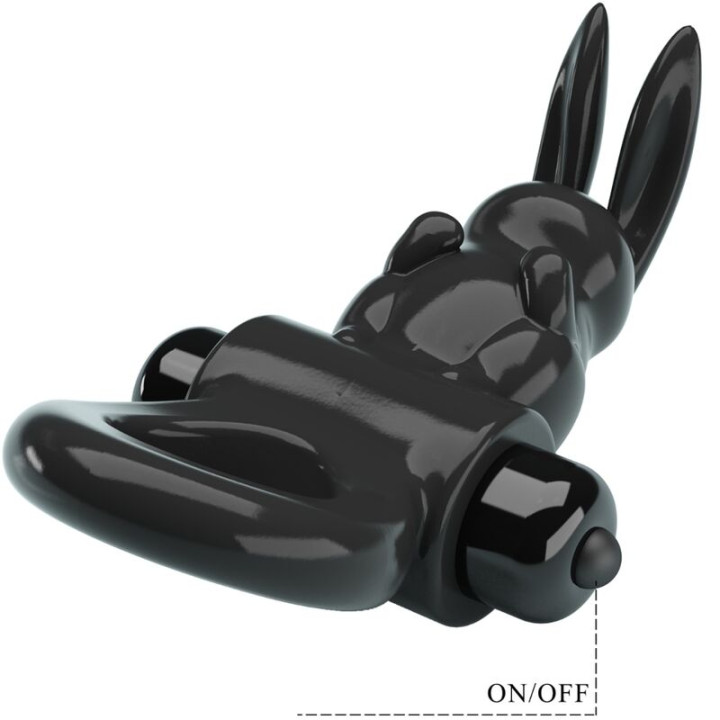 Pretty Love - Exciting Ring Rabbit Vibrator Ring 10 Vibrations Black