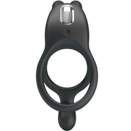 Pretty Love - Seth Doppel-Vibrationsring Rabbit 7 Vibrationen Schwarz