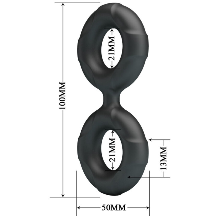 Crazy Bull - Anel Duplo de Silicone Radwan Modelo 19