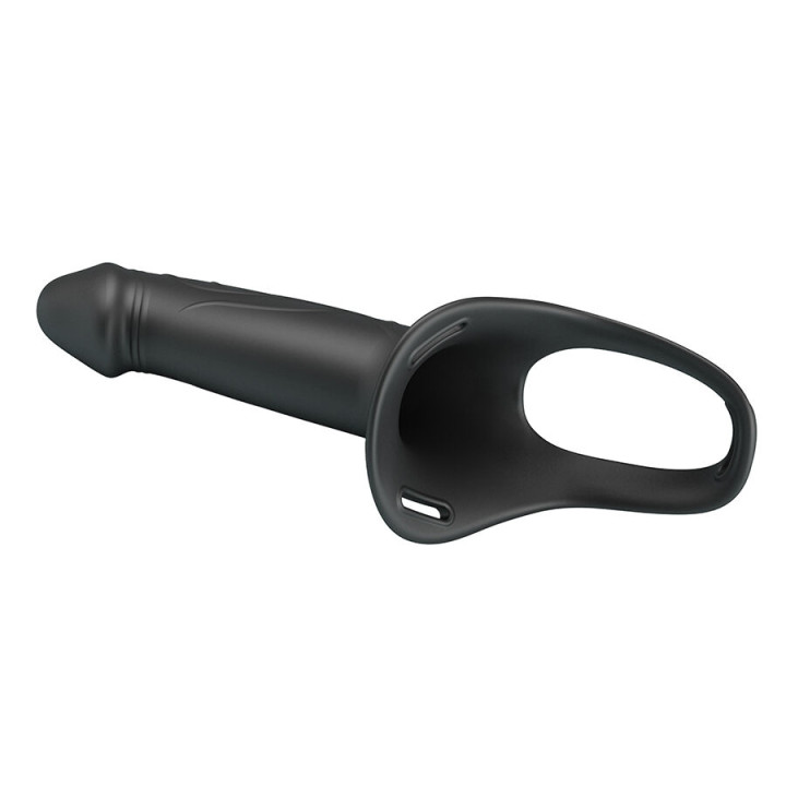 Pretty Love - Landon Czarny Wibracyjny Strap-on
