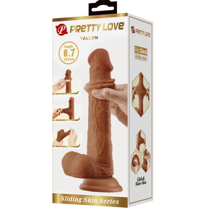 Pretty Love - Grand Gode Réaliste 22 cm Marron