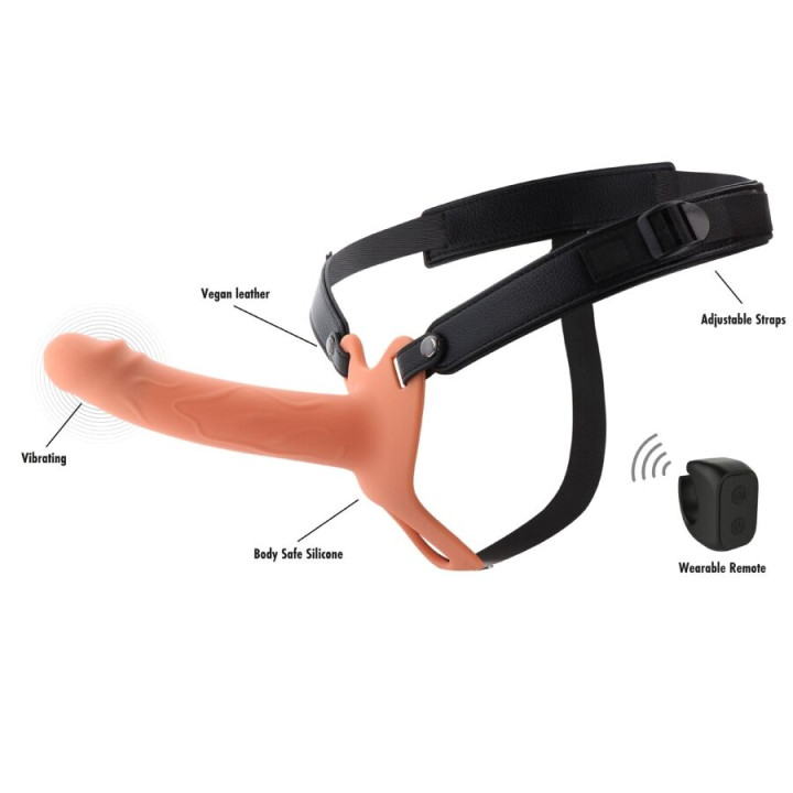 Hidden Desire - Inferno Wibracyjny Rękaw Penisa Strap-on 18 cm