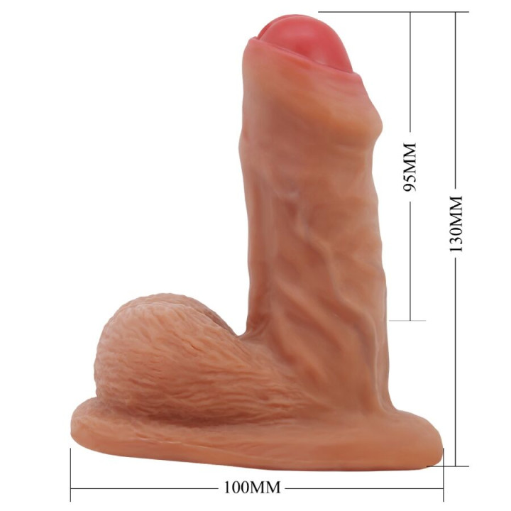 Pretty Love - Warnell Ultra Realistyczny i Elastyczny Dildo 9,5 cm Mulato