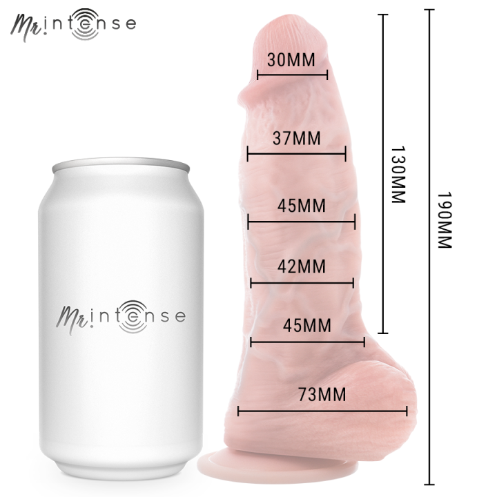 Mr Intense - Mały Silikonowy Dildo Spencer 19 cm -ø- 4,5 cm