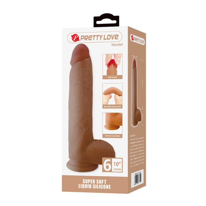 Pretty Love - Mendel Dildo Realista Com Ventosa 25,5 cm -ø- 5,6 cm