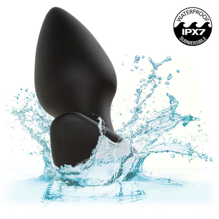 Calexotics - Rock Bottom Plug Anal Perfeito 10 Vibrações Silicone Preto