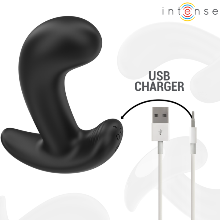 Intense - Chandler Anal Plug 10 Vibrations Noir Télécommande