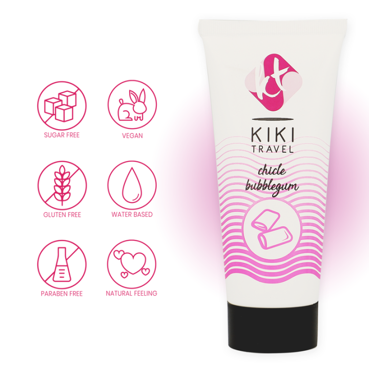 Kikí Travel - Goma de Morango Lubrificante 50 ml