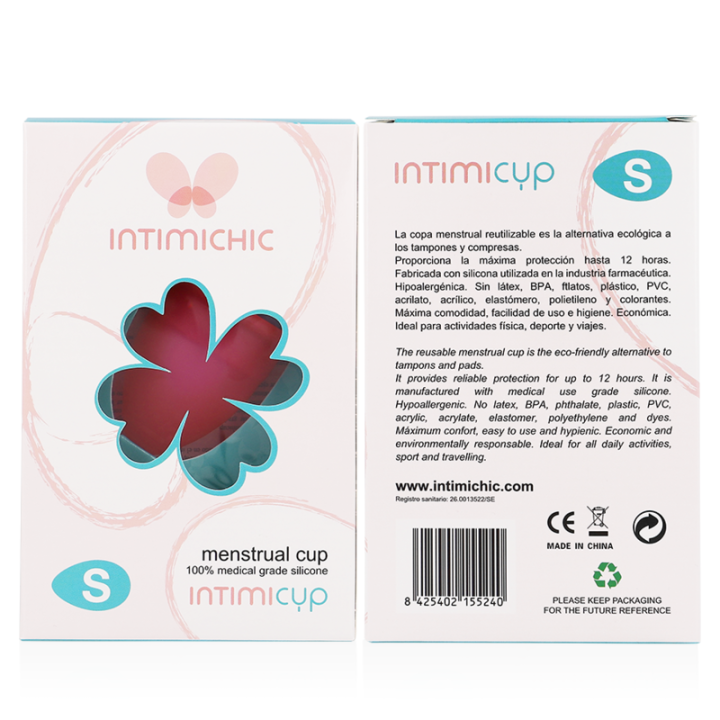 Intimichic - Coupe Menstruelle en Silicone Médicale - Taille s