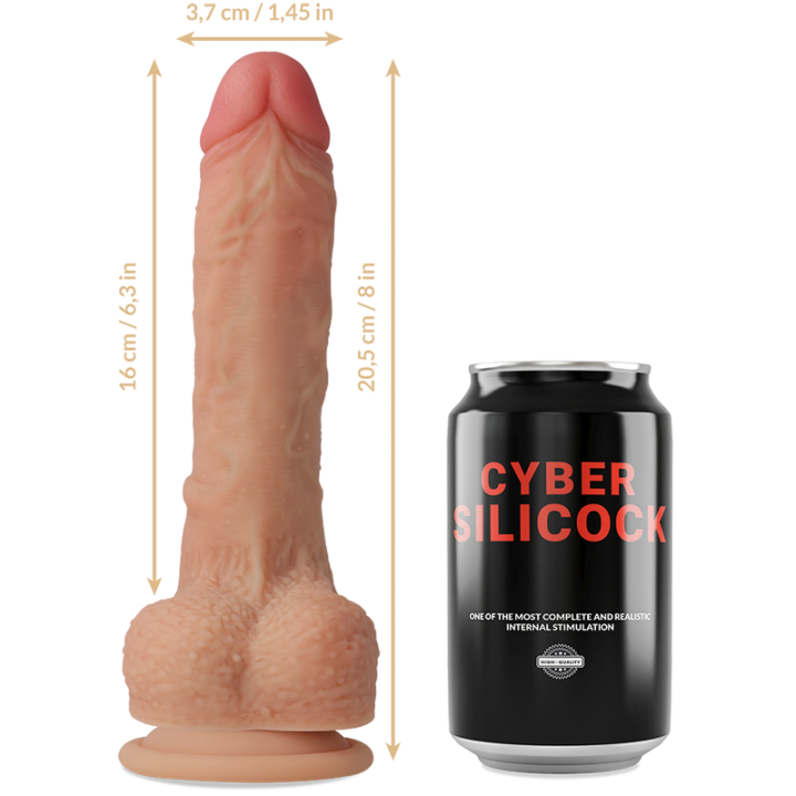 Cyber Silicock - Pasek Connor Plynny Silikon z 3 Pierscieniami Gratis 20.5 cm -o- 3.7 cm
