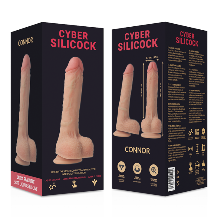 Cyber Silicock - Pasek Connor Plynny Silikon z 3 Pierscieniami Gratis 20.5 cm -o- 3.7 cm