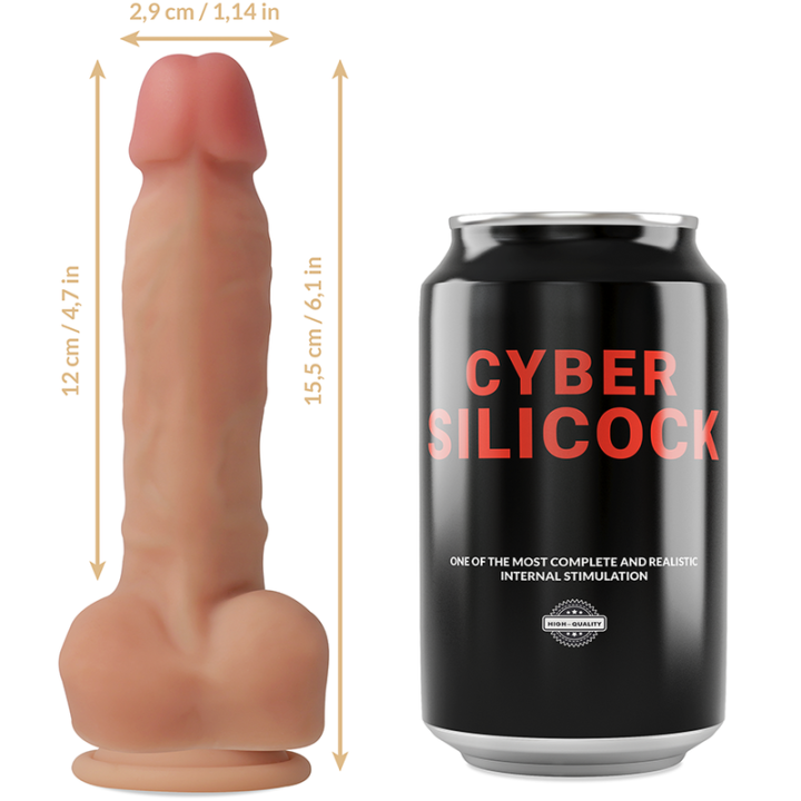 Cyber Silicock - Strap-on Ansel Mit 3 Ringen Gratis 15.5 cm -o- 2.9 cm