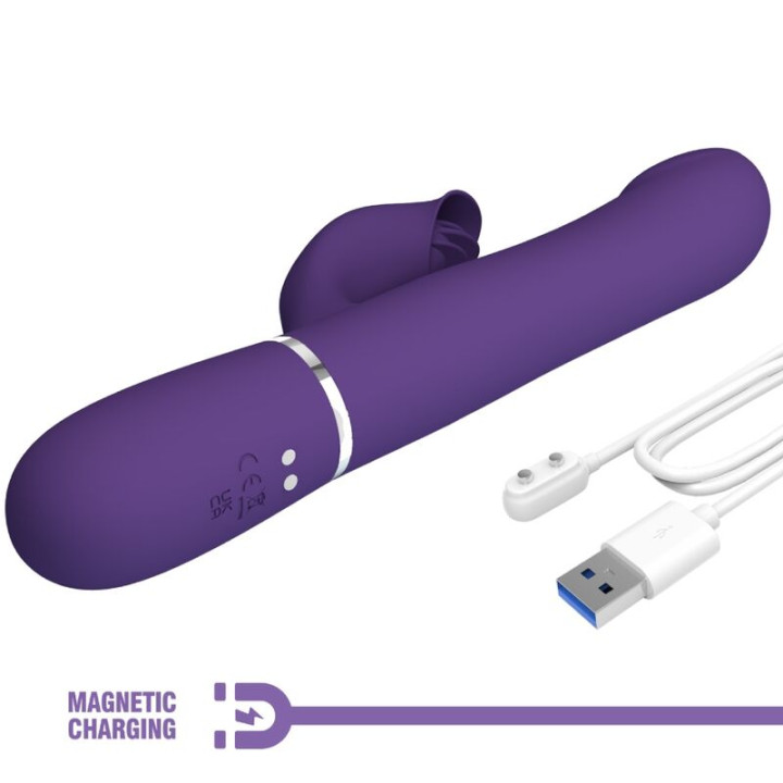 Pretty Love - Zalin Rabbit Vibrator Pearls 4 in 1 Purple