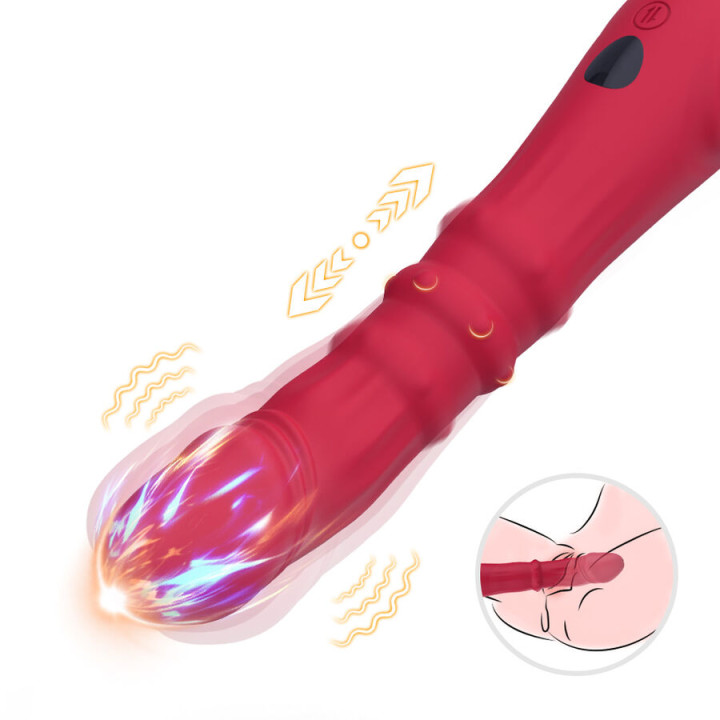 Armony - Termoregulowany Stymulator Punktowy a Wibrator Dildo Czerwony