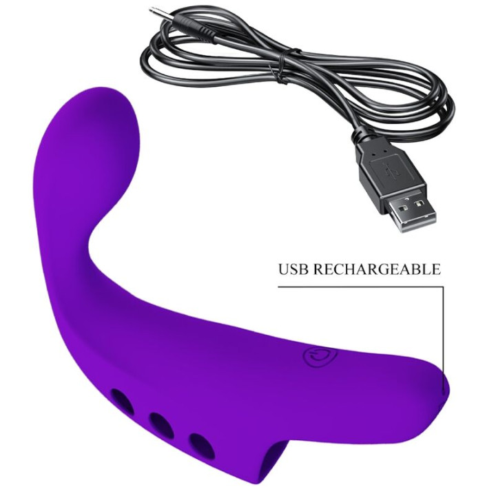 Pretty Love - Vibrador de Dedo Recarregvel Gorgon Roxo