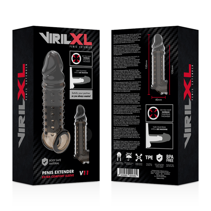 Virilxl - Estensione e Guaina Per Pene V11 Nero