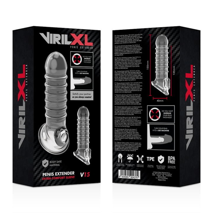 Virilxl - Extensão do Pênis e Bainha V15 Transparente