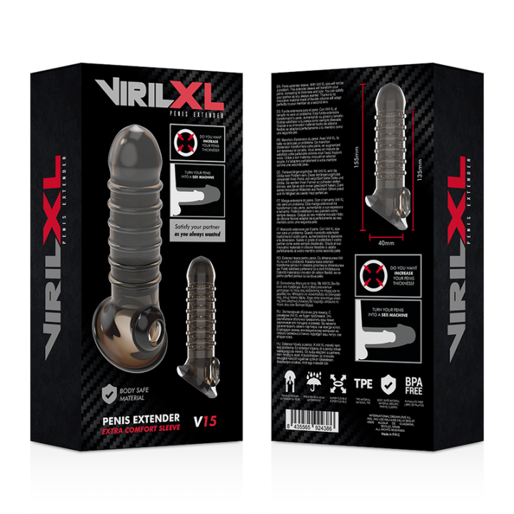 Virilxl - Extensión y Funda de Pene V15 Negro