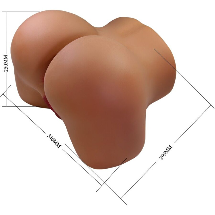 Crazy Bull - Wendy Vibrador de Bumbum Feminino Realista e Sucção Com Som 11 kg