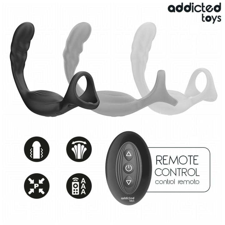 Addicted Toys - Dual Prostatic Cock Ring Remote Control