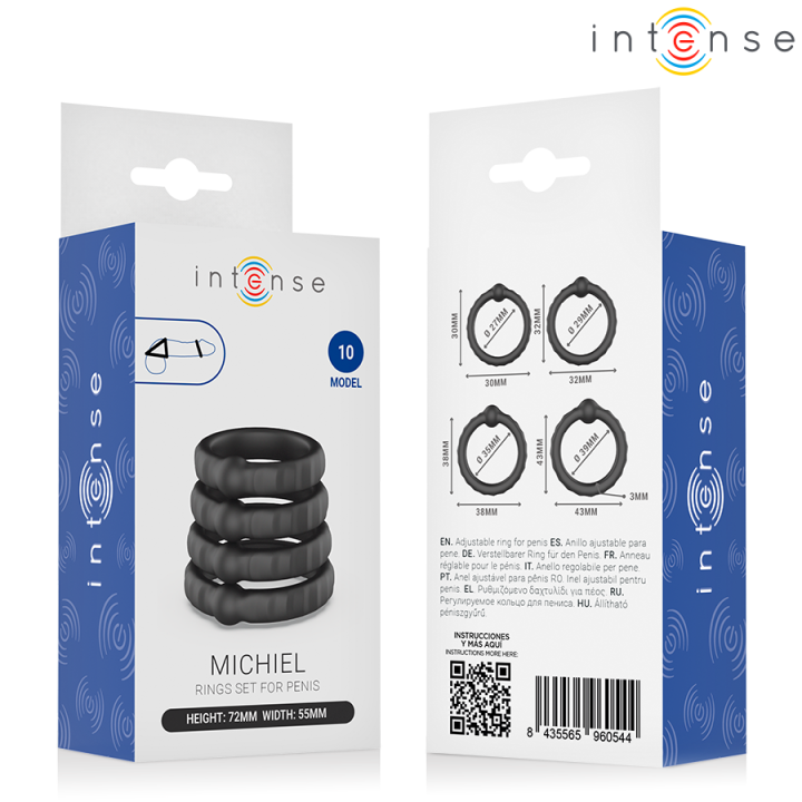 Intense - Michiel Ensemble de 4 Anneaux Pénis Modèle 10