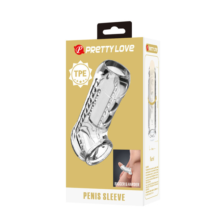Pretty Love - Guaina Per Pene Trasparente Con Texture