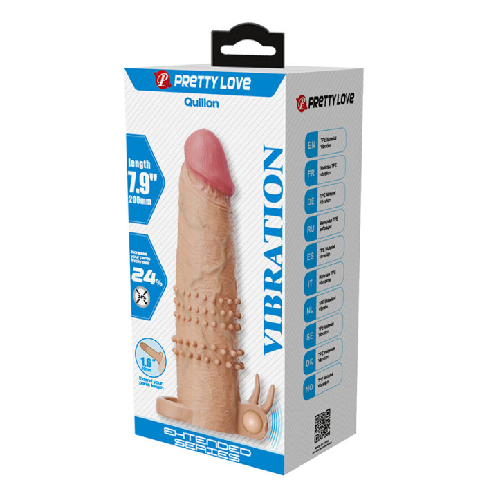 Pretty Love - Quillon Guaina Per Pene Con Stimolatore Clitorideo e Vibrazione
