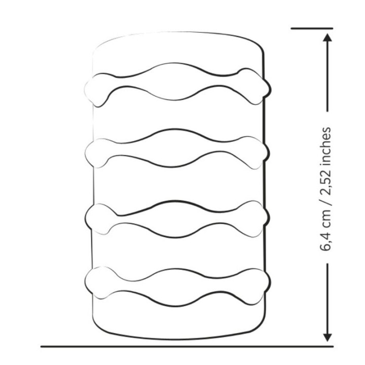 Romp - Mosh Masturbador Masculino Transparente Com Bainha Reversível de 6 cm