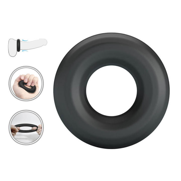 Crazy Bull - Anello Per Pene in Silicone Super Morbido Urban Nero