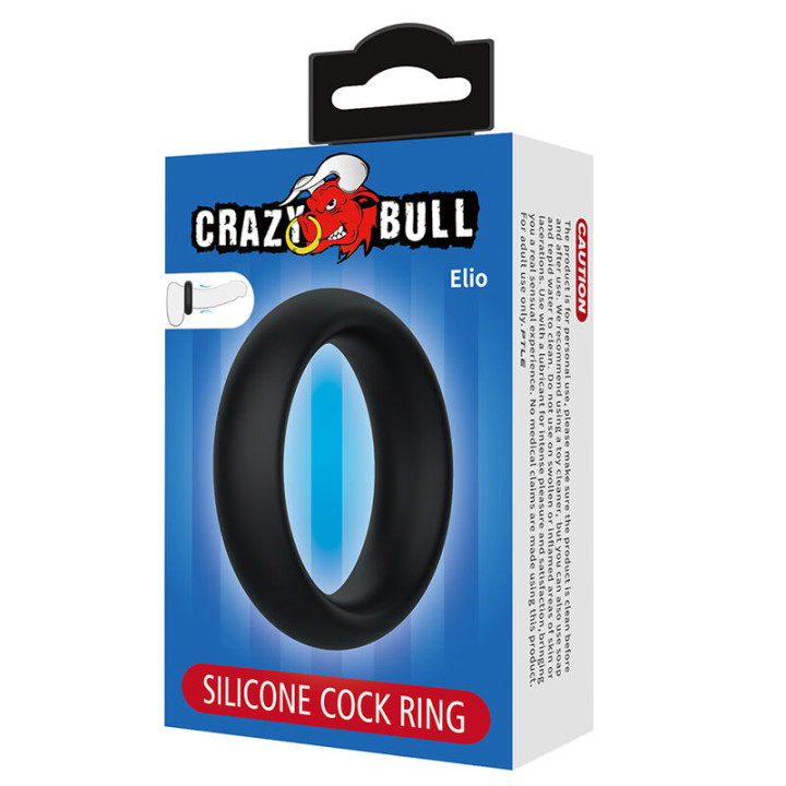 Crazy Bull - Elio Silikon-Penisring, Schwarz
