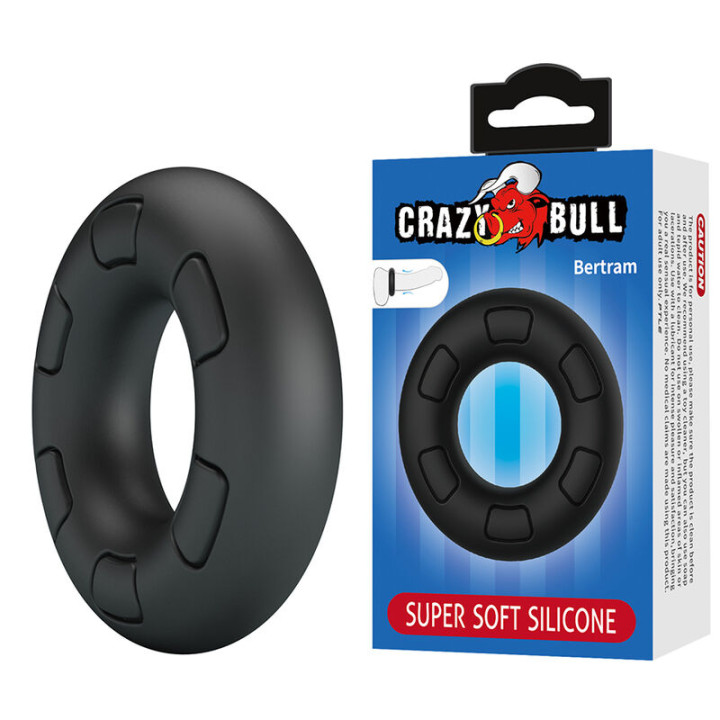 Crazy Bull - Bertram Super Soft Silicone Cock Ring Black
