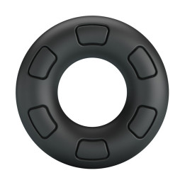 Crazy Bull - Anello Per Pene in Silicone Super Morbido Bertram Nero