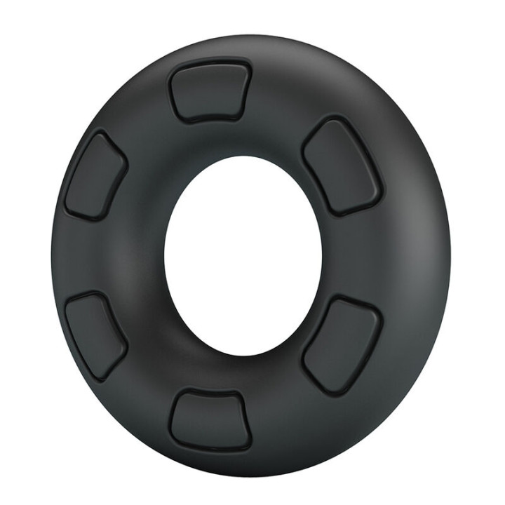 Crazy Bull - Anello Per Pene in Silicone Super Morbido Bertram Nero