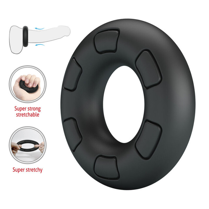 Crazy Bull - Bertram Super Soft Silicone Cock Ring Black