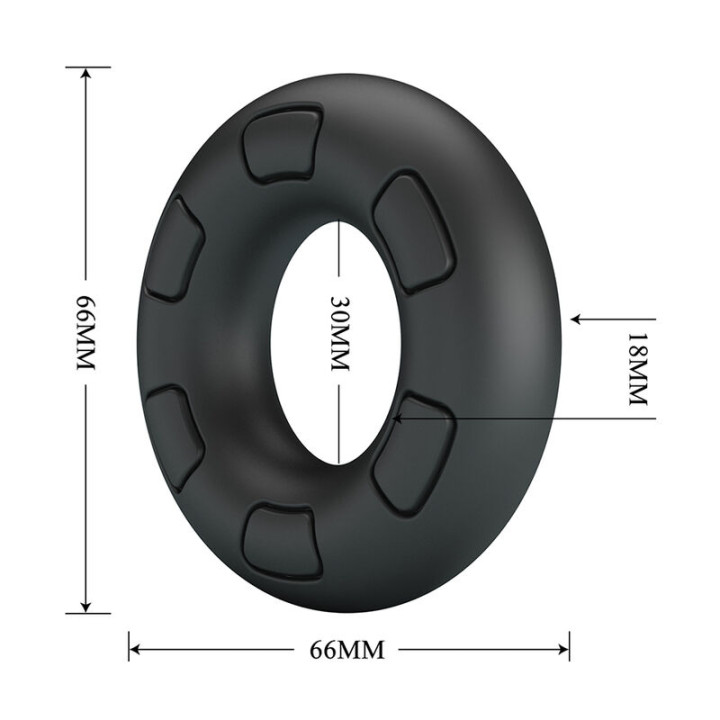 Crazy Bull - Bertram Super Soft Silicone Cock Ring Black