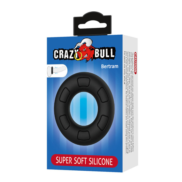 Crazy Bull - Bertram Super Soft Silicone Cock Ring Black
