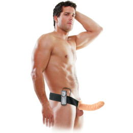 Fetish Fantasy Series - 19 cm Vibratório Oco Strap-on Marrom