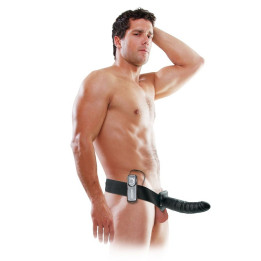 Fetish Fantasy Series - 19 cm Vibratório Oco Strap-on Preto