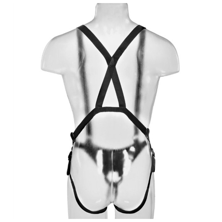 King Cock - 28 cm Hollow Strap-on Suspender System Flesh