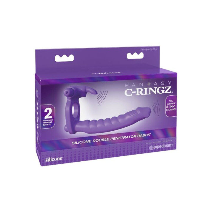 Fantasy c-Ringz - Silicone Double Vibrator Coelho