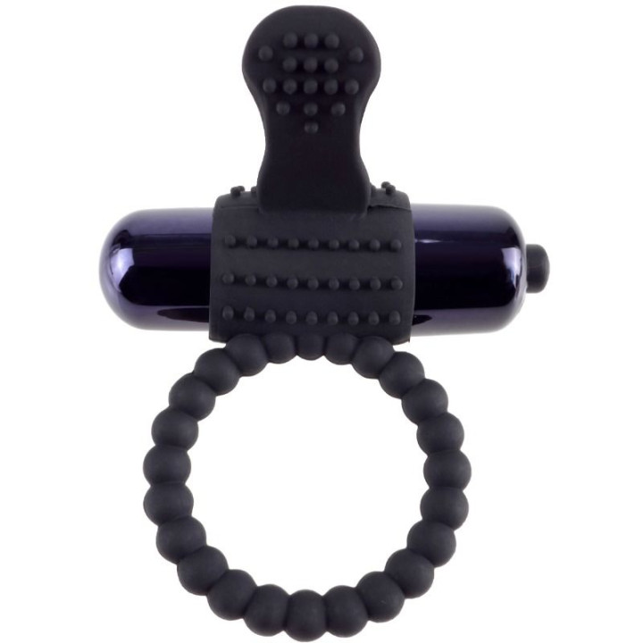Fantasy c-Ringz - Anneau Vibrant en Silicone Noir Fantasy c-Ring