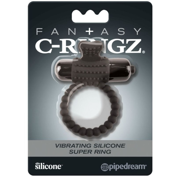 Fantasy c-Ringz - Anel Vibrante de Silicone Preto