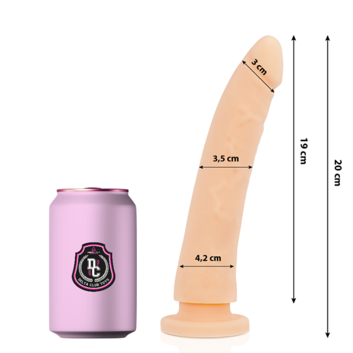 Delta Club - Zabawki Naturalne Dildo Medyczne Silikonowe 20 cm -o- 4 cm